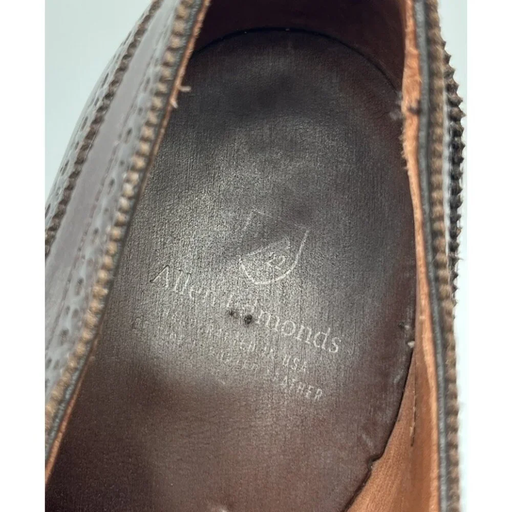 Allen Edmonds Lexington Oxford Brogue Cap-Toe Shoes Leather Dark Brown 10.5D